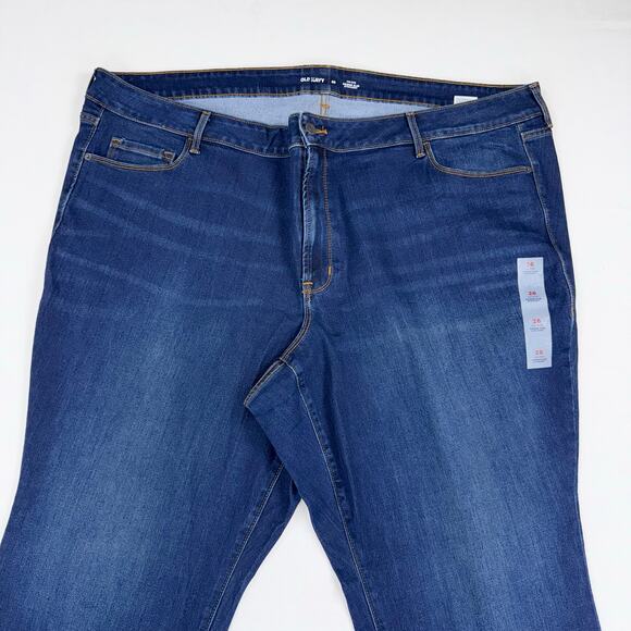 Old Navy Plus Women's Power Slim Mid Rise Straight Jean Size 26 3X Med Blue - Picture 6 of 15